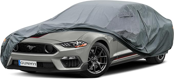 16 Layers Car Cover Waterproof All Weather, Heavy Duty Full Exterior Cover by GUNHYI