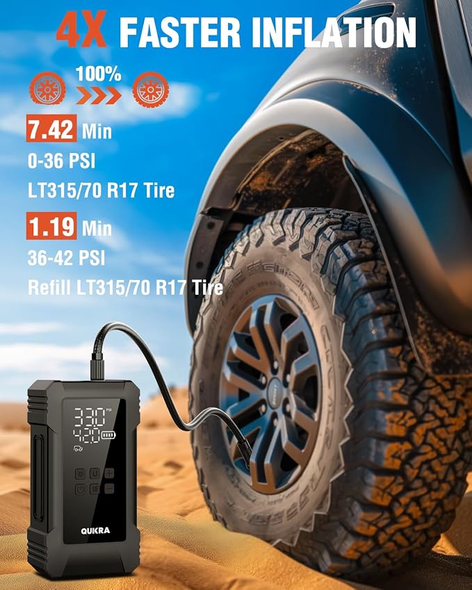 NW08 Tire Inflator Portable Air Compressor - Image 2