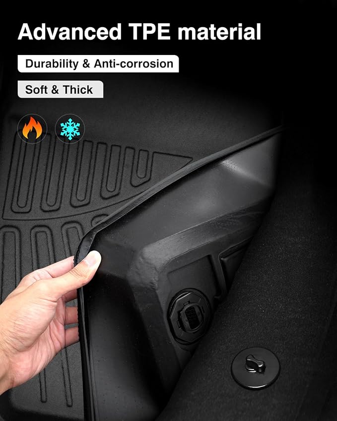 Powerty 3D Floor Mats for 2019-2025 Chevrolet Silverado 1500 & GMC Sierra 1500 - - Image 7