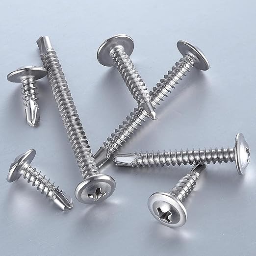 Wensilon #10×2”for Sheet Metal Self-Tapping Screws 410 Stainless Steel Truss - Image 2