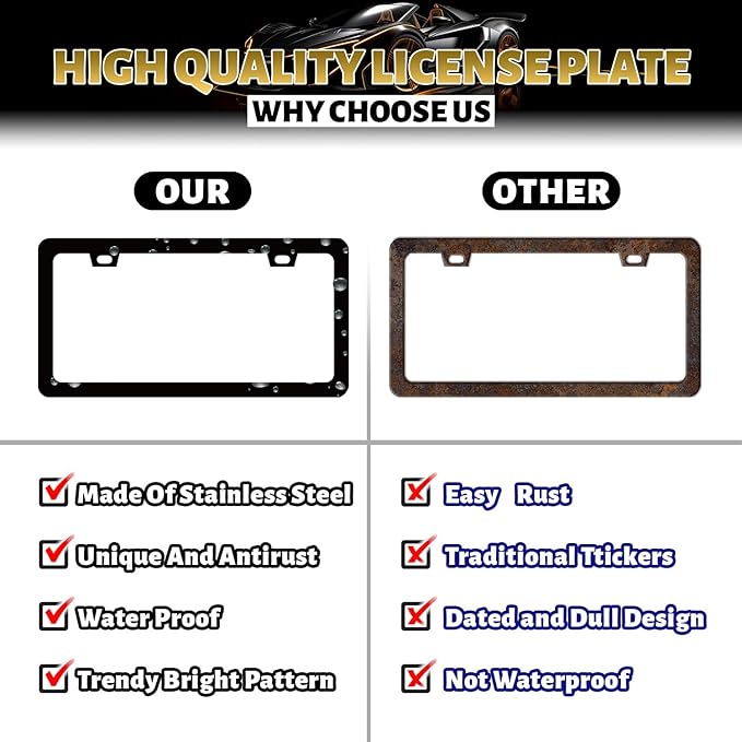 May The Forest Be with You License Plate Frame Funny Text License Plate Holder - Image 4