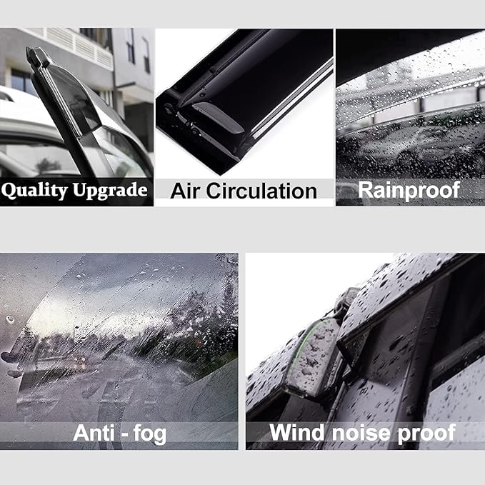 Side Window Visors Wind Vent Deflector fit - Image 4