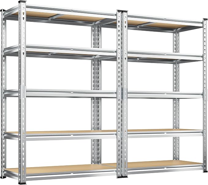 REIBII Garage Shelving, 5 Tier Storage Shelves Load 2020LBS, Adjustable Garage by REIBII