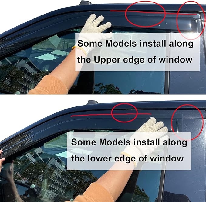 Window Visor Compatible with Honda Pilot 2016-2022 Wind Deflector Sun/Rain - Image 3