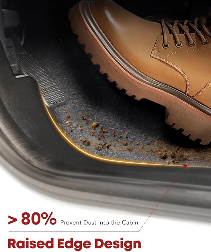 YHTAUTO Floor Mats Fit 2017-2019 Buick Lacrosse, TPE All Weather Car Mats - Image 5