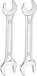 HARFINGTON 2pcs Double Open End Wrench 12mm x 15mm Metric 15 Degree Offset by HARFINGTON
