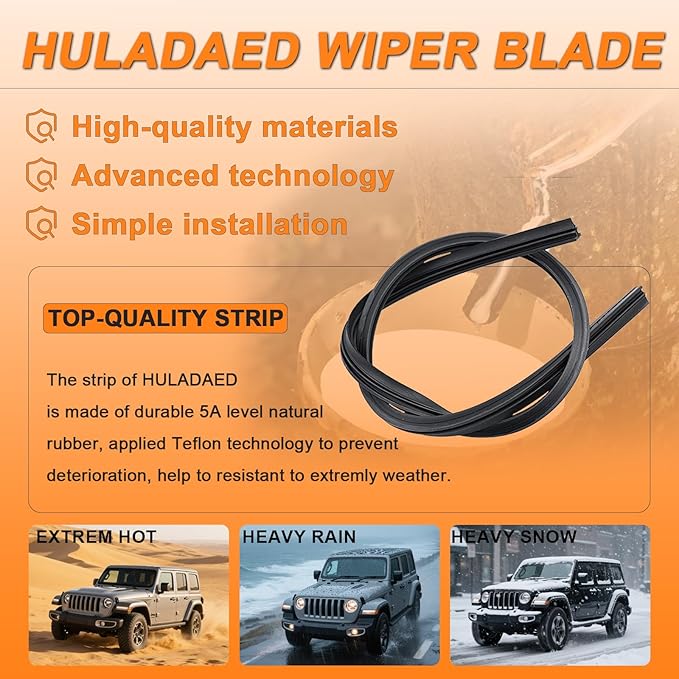 HULADAED® 26''+20''+13'' Windshield Wipers Replacement - Image 2