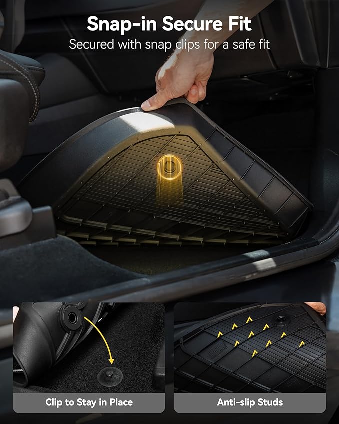 3W Floor Mats Fit for 2017-2025 Jeep Compass, TPE All Weather Custom Fit First - Image 7