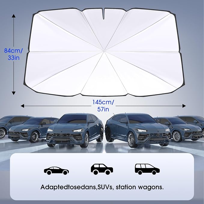 helloleiboo 5  Foldable Car Windshield Sun Shade Umbrella - Image 6