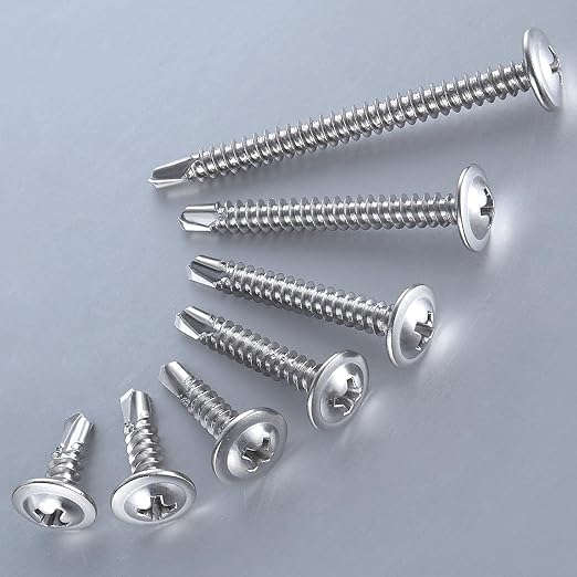 Wensilon #10×2”for Sheet Metal Self-Tapping Screws 410 Stainless Steel Truss - Image 4