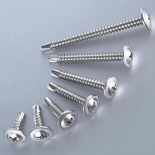 Wensilon #10×1”for Sheet Metal Self-Tapping Screws 410 Stainless Steel Truss - Image 4