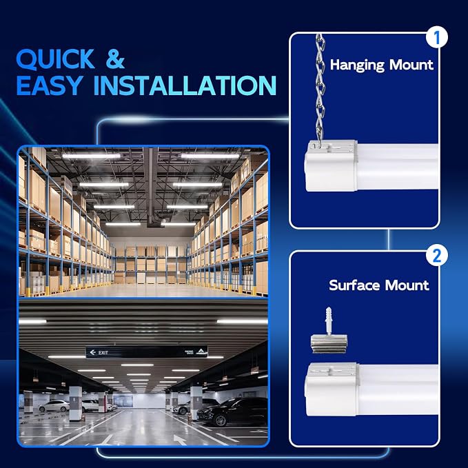 hykolity 6 Pack 4FT Linkable LED Shop Light - Image 3