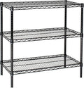 Omega 21" Deep x 48" Wide x 86" High 3 Tier Black Starter Shelving Unit by OmegaProductsCorporation