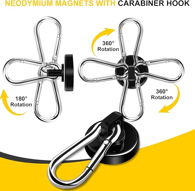 DIYMAG Magnetic Hooks, 70LBS Heavy Duty Neodymium Magnetics - Image 4