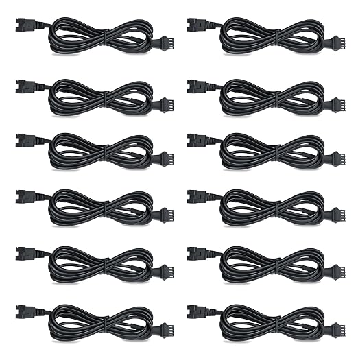 12 Pcs 4 Pin RGB Extension Cable RGB Wire by LAZZPPO