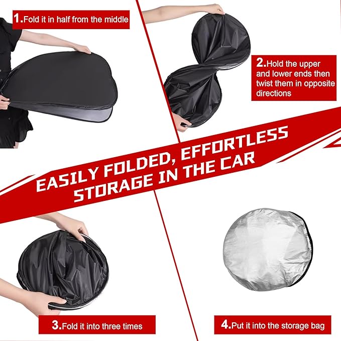 Windshield Sun Shade for 1992-2005 Merced-ES-Ben-z E-Series Foldable Sun - Image 7