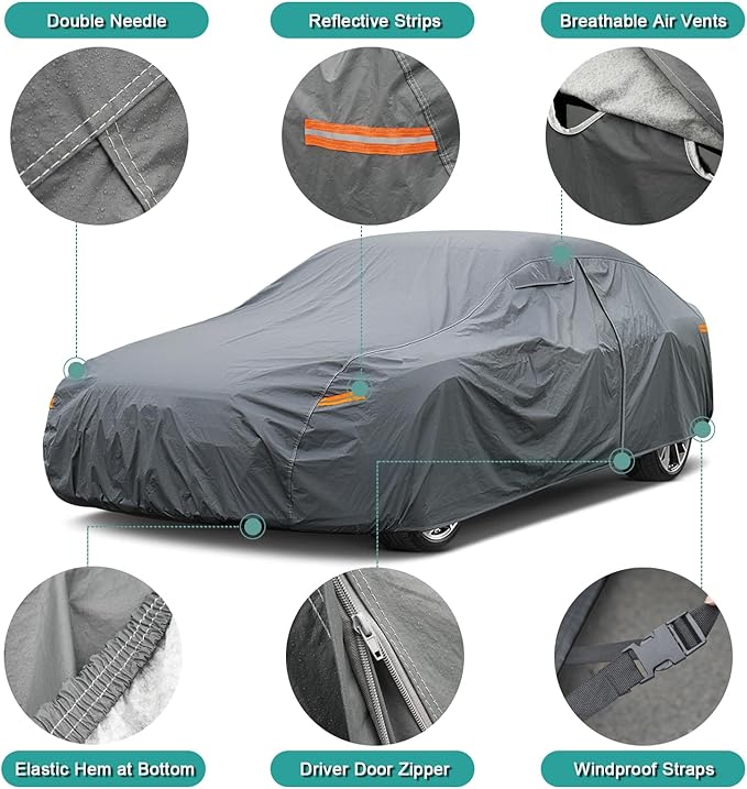 Premium Car Cover Custom Fit Chevrolet Tahoe, 16 Layers Heavy Duty Car Cover - Image 3