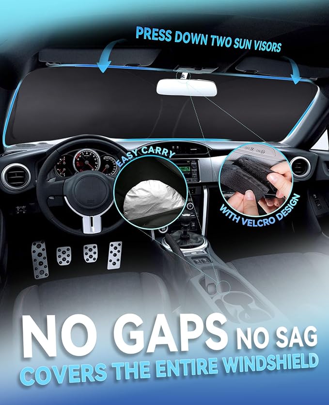 Sun Shade for Tucson Windshield Sunshades for 2022-2024 2025 2026 Tucson for - Image 3