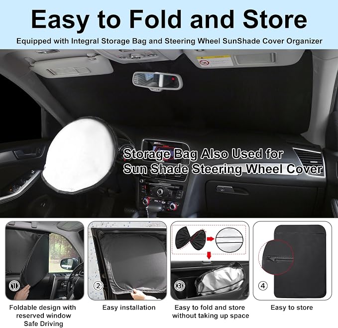 TINGLU Window Shades for Hyundai Tucson 2016-2021 Accessories Car Side Full - Image 5