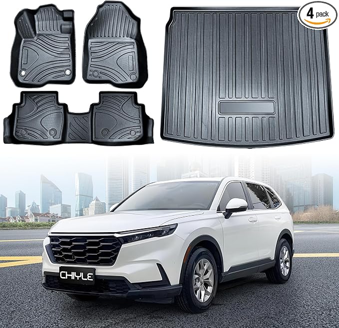 Full Set Floor Mats Custom Fit for 2023 2024 2025 Honda CR-V All Weather Floor by CHIYLE