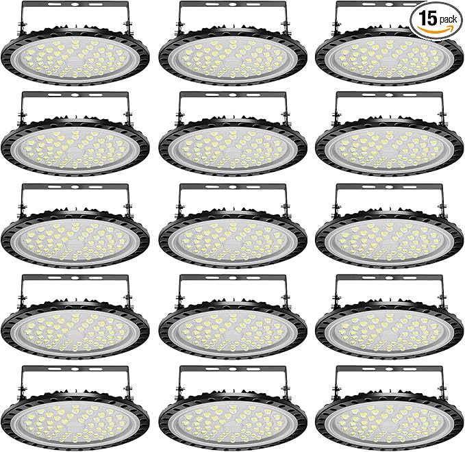 Viugreum 15 Pack 200W LED High Bay Lights, 20000LM 6000K-6500K Daylight White by Viugreum