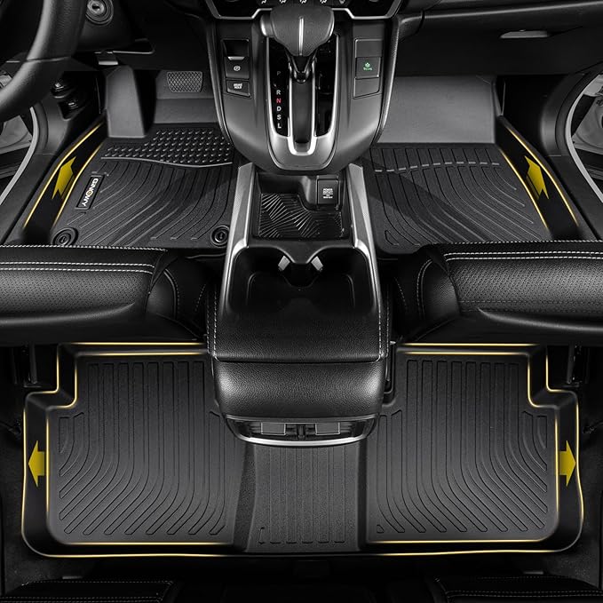 GINOWY-Floor Mats for Dodge Challenger RWD 2015-2023, TPE All Weather - Image 7