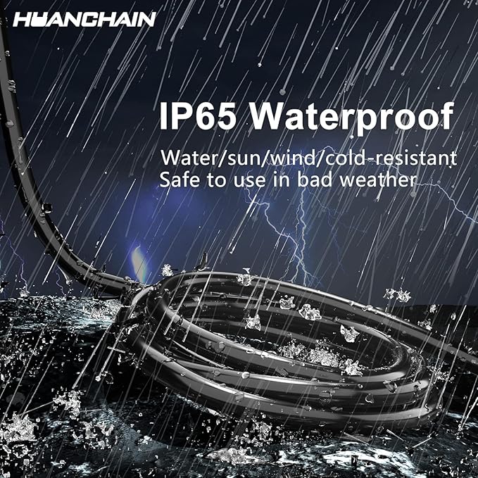 HUANCHAIN Indoor Outdoor Black Extension Cord 25 ft 2 Pack Waterproof, 16/3 - Image 5