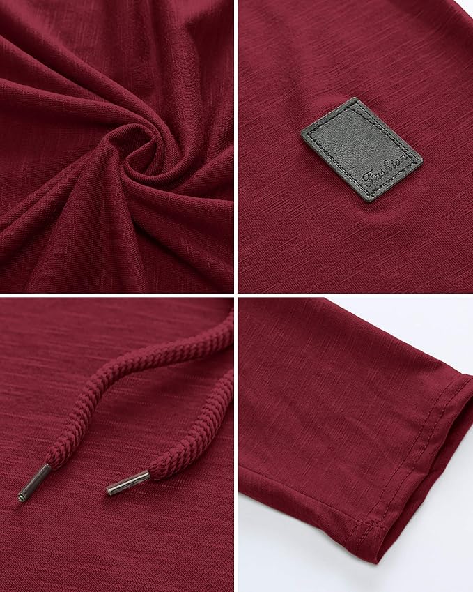 Lexiart Mens Fashion Athletic Hoodies Sport Sweatshirt Solid Color Fleece - Image 4