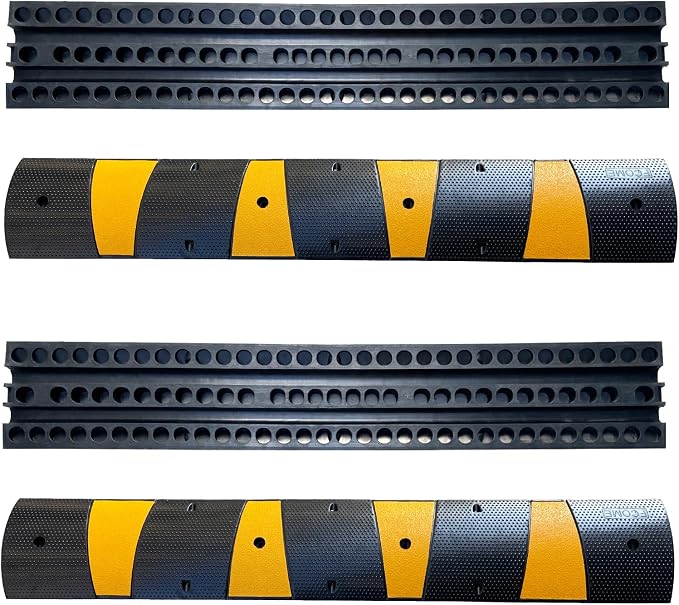Rubber Speed Bump 6 Feet Rubber Driveway Modular Heavy Duty Speed 72.4 x 12 x - Image 5