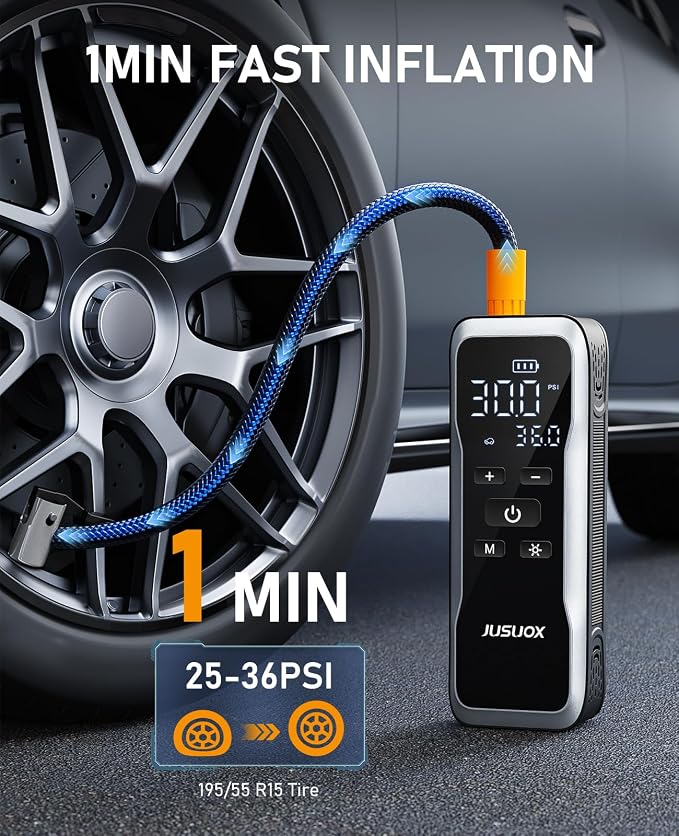 Tire Inflator Portable Air Compressor, Air Pump - Image 2