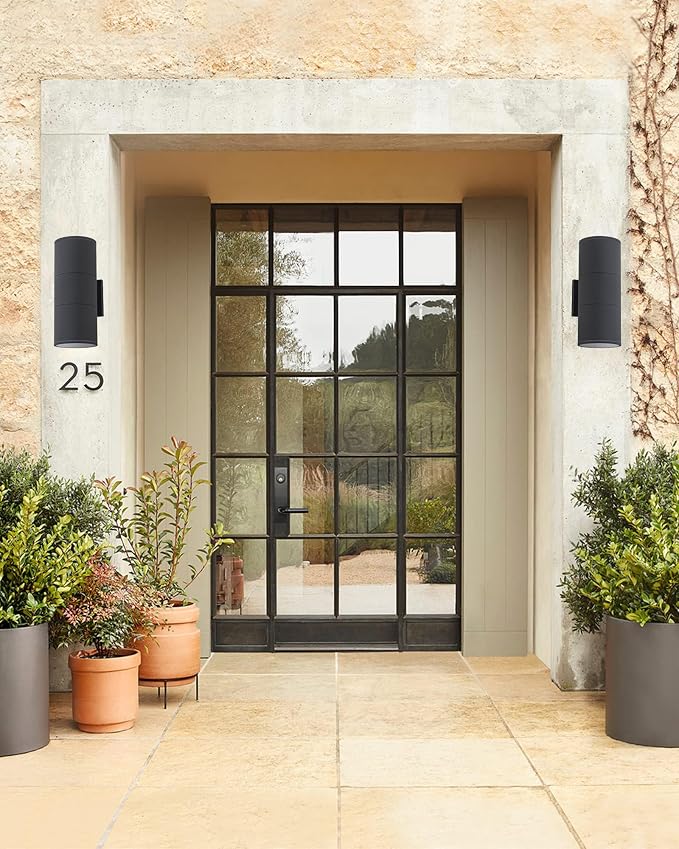 Ken & Ricky 14Inch Exterior Lighting Fixtures, Outdoor Cylinder Wall Lights - Image 4