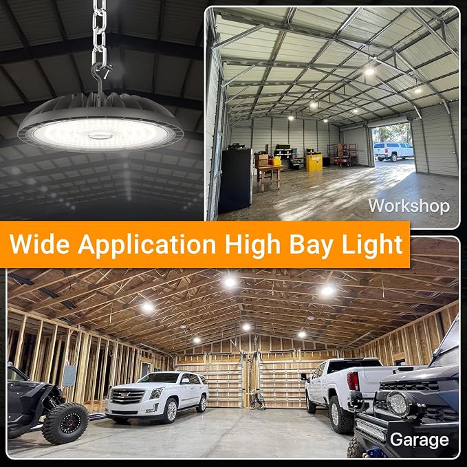 150W 4 Pack LED High Bay Light, 22500 lm, IP65 Waterproof, Commercial Lighting - Image 7