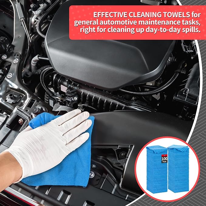 HOMERHYME Shop Towels, 100 Pack Microfiber Towels - Image 4