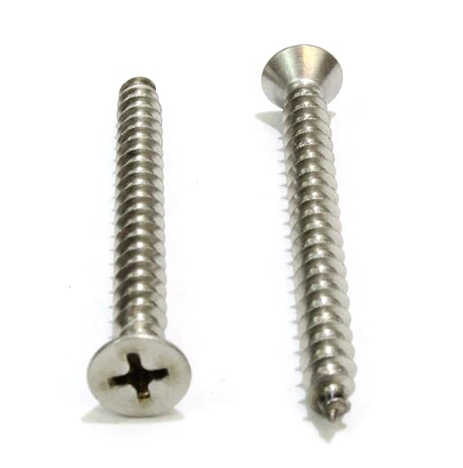 Bolt Dropper #10 X 2'' Stainless Steel Flat Head Phillips Wood Screw, 18-8 - Image 3