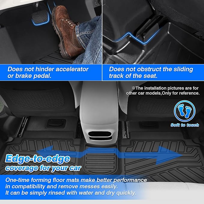 Cartist Floor Mats Fit for 2017-2024 2025 Ford F-250/F-350/F450 Super Duty Crew - Image 4