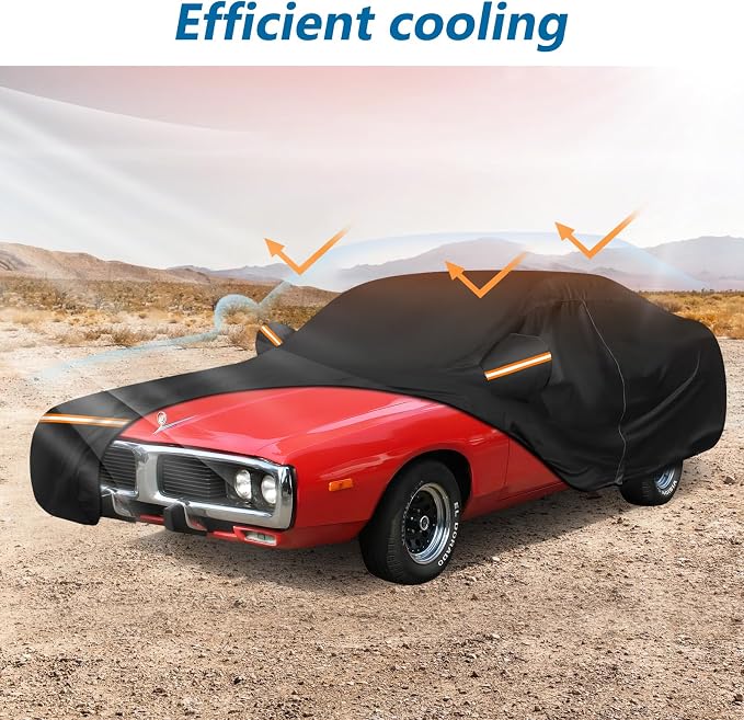 Car Cover for Dodge Charger 1968-1974, Waterproof 210D Oxford Cloth and Cotton - Image 4