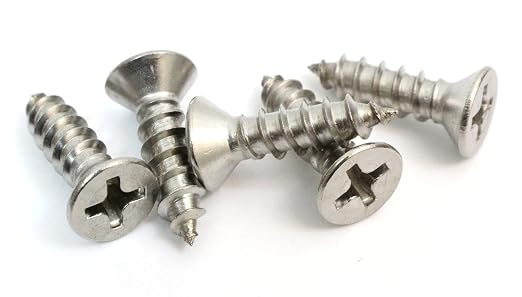 Bolt Dropper No. 6 x 5/8" Stainless Steel Flat Head Phillips Wood Screw - Image 4