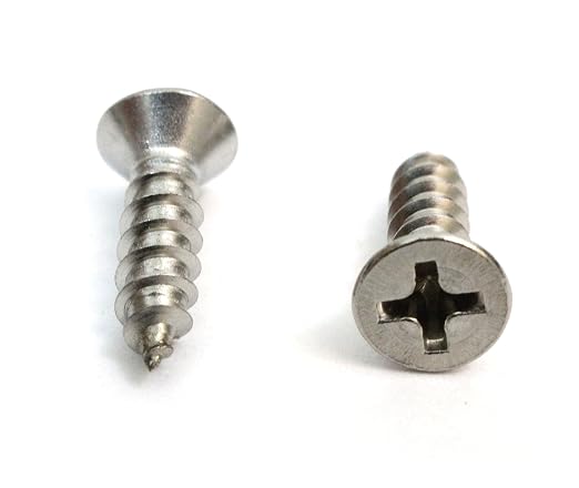 Bolt Dropper No. 6 x 3/4" Stainless Steel Flat Head Phillips Wood Screw - Image 3