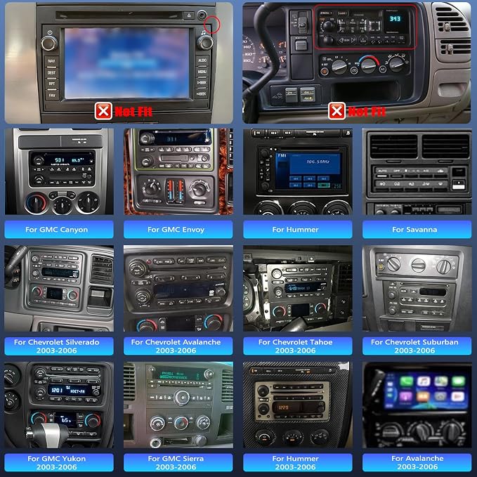 Car Radio for 2003 2004 2005 2006 Chevy Silverado 1500/2500/3500, GMC Sierra - Image 2
