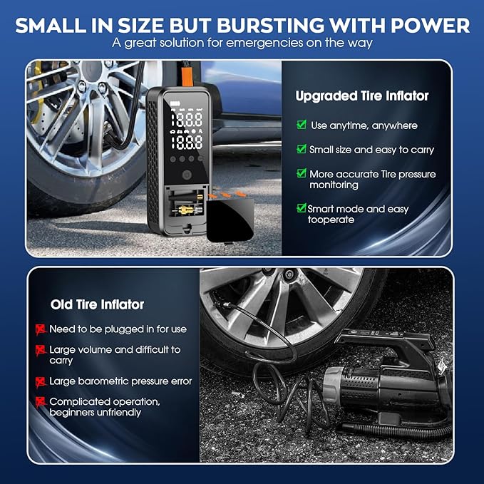 Tire Inflator Portable Air Compressor, 160 PSI Air Pump - Image 5