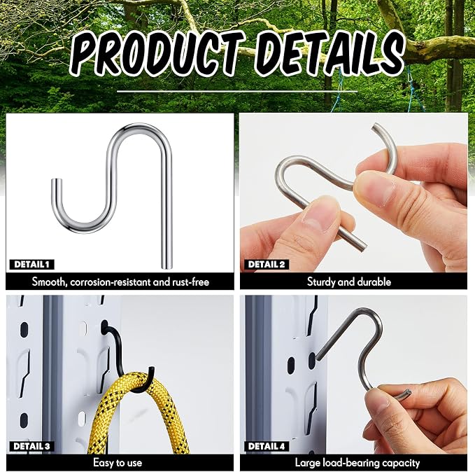 Blulu 20 Pcs 2'' Long Shed Hooks Shed Accessories - Image 4