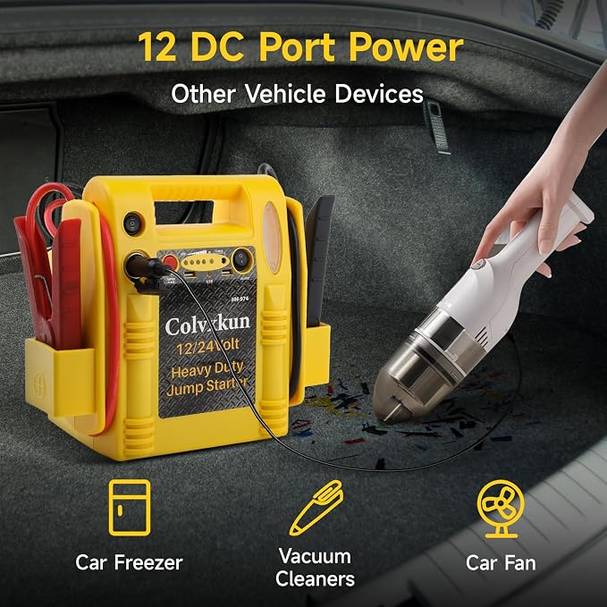 12V/24V Jump Starter, 2800/1400 Peak Amp, Battery Jump Starter - Image 5