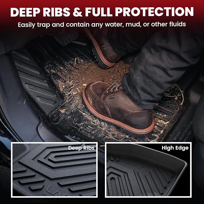 LASFIT Floor Mats & Cargo Mat for Audi Q5/SQ5 2018-2025, TPE All Weather - Image 5