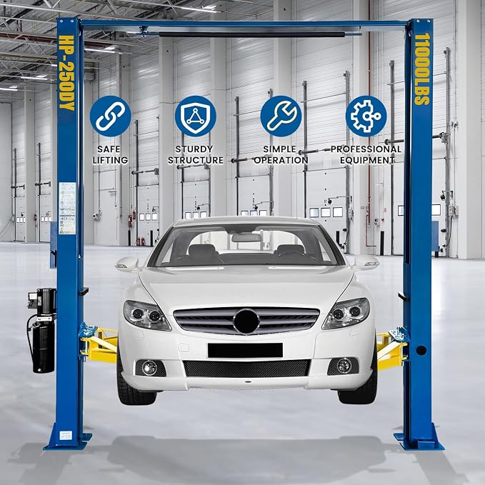 110V Two Post Car Lift 11, 000 LBS Overhead Heavy Duty 2 Posts Auto Hoist Truck - Image 5