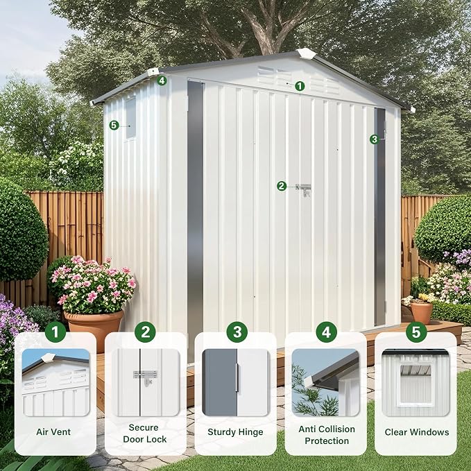 6X3.5 FT Outdoor Storage Shed - Image 4